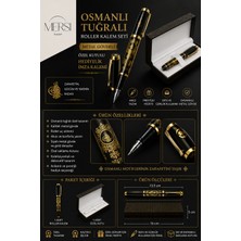 Mersi Shop Osmanlı Tuğralı Roller Kalem Seti | Metal Gövdeli Özel Kutulu Hediyelik Imza Kalemi