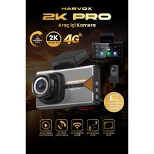 Harvox Araç Içi Kamera 2k Hd Görüntü Wifi Gps Özellikli Sim Kart Hediyeli 24 Saat Çalışma Gece Görüşlü G-Sensör Araç Kamerası