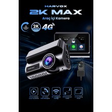 Harvox Araç Içi Kamera 2k Hd Görüntü Wifi Gps Özellikli Sim Kart Destekli 24 Saat Çalışma Gece Görüşlü G-Sensör Araç Kamerası
