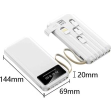 Techugo Powerbank Şarj Cihazı 4 Çıkışlı 20.000 Mah Powerbank Taşınabilir Çoklu Giriş