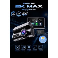 Harvox Araç Içi Kamera 2k Hd Görüntü Wifi Gps Özellikli Sim Kart Hediyeli 24 Saat Çalışma Gece Görüşlü G-Sensör Araç Kamerası