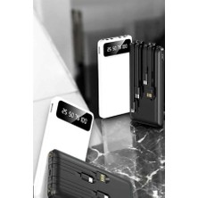 Techugo 20.000 Mah LED Işıklı LCD Ekran USB Girişli Type-C Lightning Powerbank