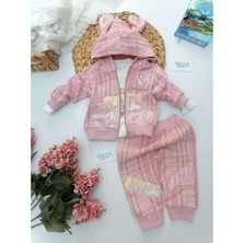 Craker Sweet Little Bunny Hırkalı 3lü Takım Pembe