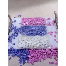 Pembe-Lila-Beyaz Taş 300 Gr- Dekor, Hobi, Teraryum, Akvaryum Set 14