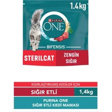Nestle Purina One Sığır Etli Kısırlaştırılmış Kedi Maması 1.4 kg