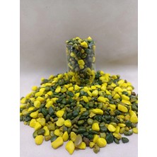 100  gr Akvaryum Taşı Dekoratif Balık Akvaryumu  Taşları (1-2 Cm) Sarı Kırlangıç