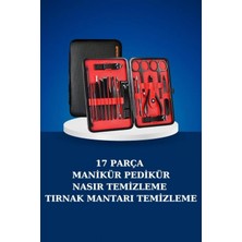 MiraLive 17 Parça Manikür Seti Taşınabilir Özel Çantalı El ve Ayak Bakımı Tırnak Batığı Temizleme