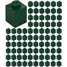 LEGO Yedek Parçalar: Duvar Parçası: 100 Adet 1x1 Koyu Yeşil 3005 - Parts: Brick: 100 Piece 1x1 Dark Green 3005