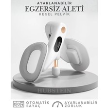 Hubstein Iç Bacak Egzersiz Aleti Kegel Cihazı Pelvik Taban Kas Aleti Kalça ve Kol Sıkılaştırıcı Gri