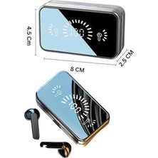 Hobibahçem Mey Ithalat® Yeni Nesil Kablosuz Kulaklık Aynalı Powerbank Özellikli Bluetooth Bağlantılı Dijital Göstergeli