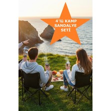 Ciyu Ticaret Çantalı Model Katlanır Kamp Sandalyesi Seti 4'lü Set (4ADET) Kamp Sandalyesi
