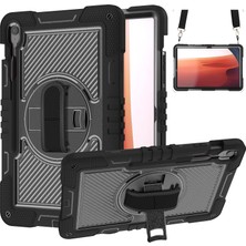 EHZ Teknoloji Galaxy Tab S10 Fe Plus 13.1 Uyumu 360° Döner Standlı El Tutmalı Omuz Askılı Darbeye Dayanıklı Koruyucu Kılıf