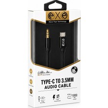 Exe Technology Exe Type-C To 3.5mm Aux Ses Aktarım Kablosu Hi-Fi Kalite 1 Metre