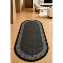 Chilai Home Connexion Oval Makinede Yıkanabilir Kaymaz Taban Leke Tutmaz Dijital Salon Halısı Mutfak Halısı ve Yolluk