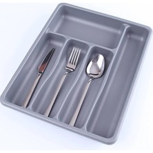 MiraLive Gri - 5 Bölmeli Çekmece Içi Kaşıklık 36X29X5CM (K95)