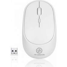 MiraLive Beyaz Renkli Ergonomik Sessiz Kablosuz Mouse – USB Alıcılı, Ofis ve Oyun Için Konforlu Bilgisayar Faresi MS6310 (4887)