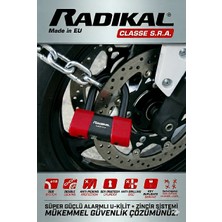 RADİKAL RK48150 Sra Onaylı Çift Fonksiyonlu Özel Çelik Zincir Kilit - Hırsızlığa Karşı Yüksek Güvenlikli