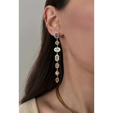 OkkoStore Çok Renkli Sallantılı 2'li Küpe