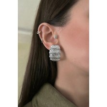 OkkoStore Oval Dokulu Küpe