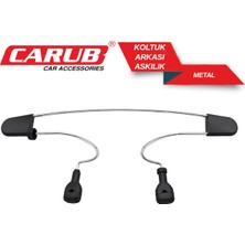 Carub Oto Araç Koltuk Arkası Araba Koltuk Elbise Askısı Metal Krom Askı