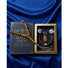 Seyhan Soylu Shop - Special Seri Kitap Kutulu Takı Seti ve Tesbih Kombini - Kolye Küpe Special Tasarım Bileklik Yüzük 5 Parça Otantik Hediyelik - Doğum Günü Yıl Dönümü Şık Hediye
