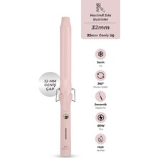 Pirantech KS-332 32MM Kalın Saç Maşası - Hacimli Doğal Dalga ve Bukle Yapıcı 80W