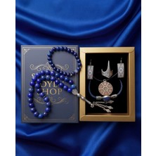 Seyhan Soylu Shop - Luxury Seri Kitap Kutulu Kadın Takı Seti ve Tesbih Kombin - Kolye Küpe Yüzük Bileklik Ekstra Boncuk Bileklik 6 Parça Hediyelik - Doğum Günü Yıl Dönümü Sevgililer Günü