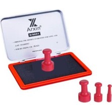 Mühürcüm Mühür Kauçuk Alaşım Kırmızı Kaşe Yuvarlak 12 mm