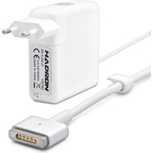 Nemere 20V 4.25A 85W Laptop Adaptörü - T Tip - Apple Macbook Uyumlu - Beyaz HD795