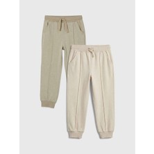 LC Waikiki Lcw Kids Bej Erkek Çocuk Jogger Eşofman Altı 2'li