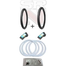 Ser!n Motor Cg Çita 17 - 18 Ince Iç Dış Lastik+Yanak Seti-Ön Servis 50/100/17 Arka An-Las 50/100/18