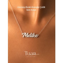 Tuan Collection Komple Yüksek Kalite Çelik Kişiye Özel Isim Kolye Özel Tasarım Gümüş Renk Kişiselleştirilebilir Hediye