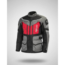 Kıyak Moto Stork Kırmızı 4 Mevsim Unisex Motosiklet Montu Korumalı Reflektörlü