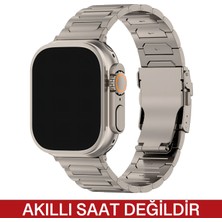 Dexmon Apple Watch 11 10 46MM 9 8 7 6 Se Ultra Uyumlu 44-45-49MM Tokalı Titanyum Kordon