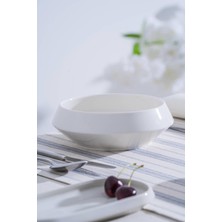 Acar JEA-07387 Rumi Beyaz Porselen 18 cm Yuvarlak Kase 4 Adet