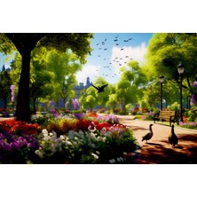 Aden Dijital Dekoratif Manzara Park ve Doğa Kanvas Tablo