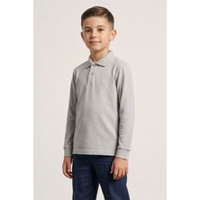 Kinderos Pamuklu Uzun Kollu Polo Yaka Okul Tişört - 26Y 2450