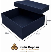 Kutu Deposu 30X30X10 cm Hediye Kutusu-Lacivert