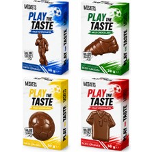 Miskets Play The Taste Futbol Koleksiyonu Şekilli Sütlü Çikolata 4'lü Set