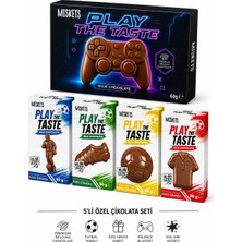 Miskets Play The Taste Şekilli Sütlü Çikolata Futbolcu Koleksiyon Seti 5'li