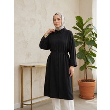 Miostil Ön Nevrür Detay  Uzun Tunik-Siyah