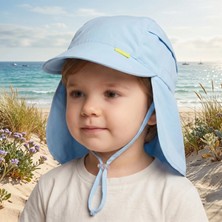 Benitto Kids Ense Korumalı Boyundan Bağlamalı Uv 50 Güneş Koruyucu Terletmeyen Bebek Çocuk Deniz Şapkası BNT7043