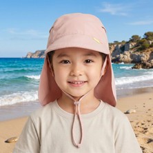 Benitto Kids Ense Korumalı Boyundan Bağlamalı Uv 50 Güneş Koruyucu Terletmeyen Bebek Çocuk Deniz Şapkası BNT7043