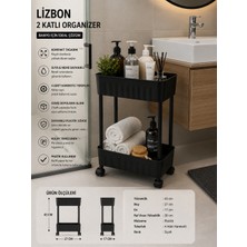 Lizbon 2 Katlı Organizer – Siyah & Beyaz