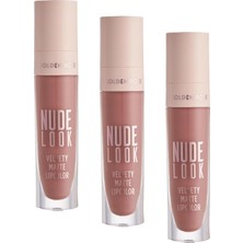 Gndz Store Nude Look Velvety Lipcolor Likit No:02 Peachy Nude (3 Paketi)