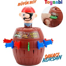 Toysabi Şakacı Korsan Oyunu -Zıplayan Şakacı Korsan Oyunu - Eğitici Eğlenceli Tasarım ile Büyük Boy Fıçısı Kumbara Oluyor