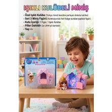 Farbu Oyuncak 4 Parça Pet Shop Minişler Sevimli Klübeli Işıklı Toplu Cupcake Kostümlü Geyik Figür Oyuncak