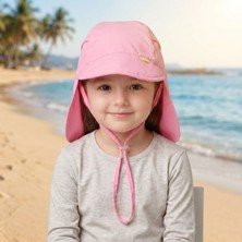 Benitto Kids Ense Korumalı Boyundan Bağlamalı Uv 50 Güneş Koruyucu Terletmeyen Bebek Çocuk Deniz Şapkası BNT7043