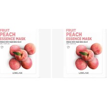 Gndz Store Şeftali Özü Içeren Aydınlatı Nemlendirici Kağıt Maske Fruit Peach Mask (2 Paketi)