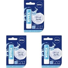 Gndz Store Hydro Care Dudak Bakım Kremi, 24 Saat Nem, Aloe, Saf Su ve Doğal Yağlar, Spf 15, Gün Boyu Dudak Bakımı (4,8g) (3 Paketi)